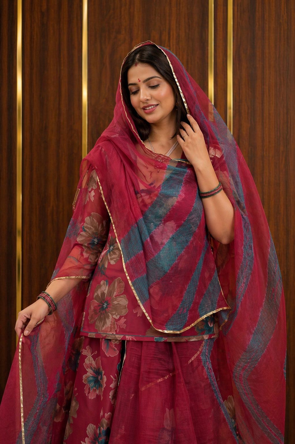 Muslin Cotton with Doriya Odhani Poshak