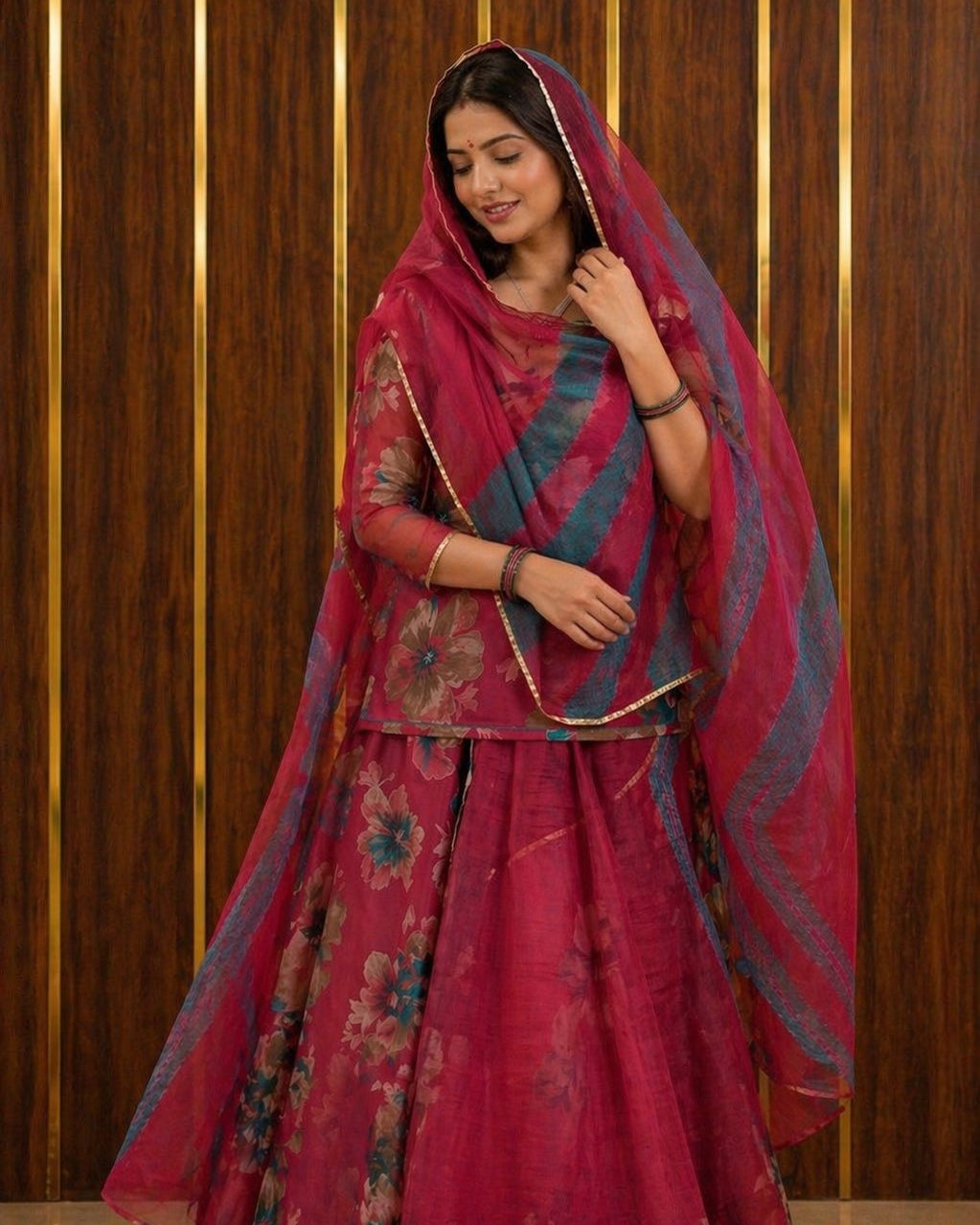 Muslin Cotton with Doriya Odhani Poshak